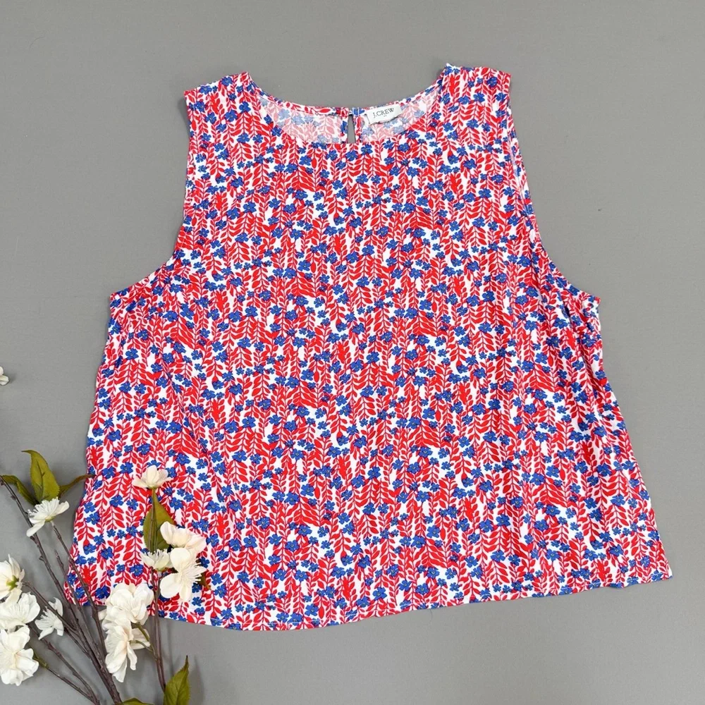 J. CREW Re-imagined ditzy floral tank top, M.